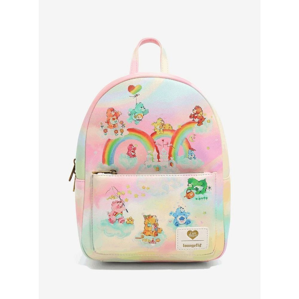 Loungefly Care Bears Rainbow Tie-Dye Mini Backpack